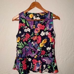 Lauren Ralph Lauren Floral Sleeveless Top  **  EUC  **